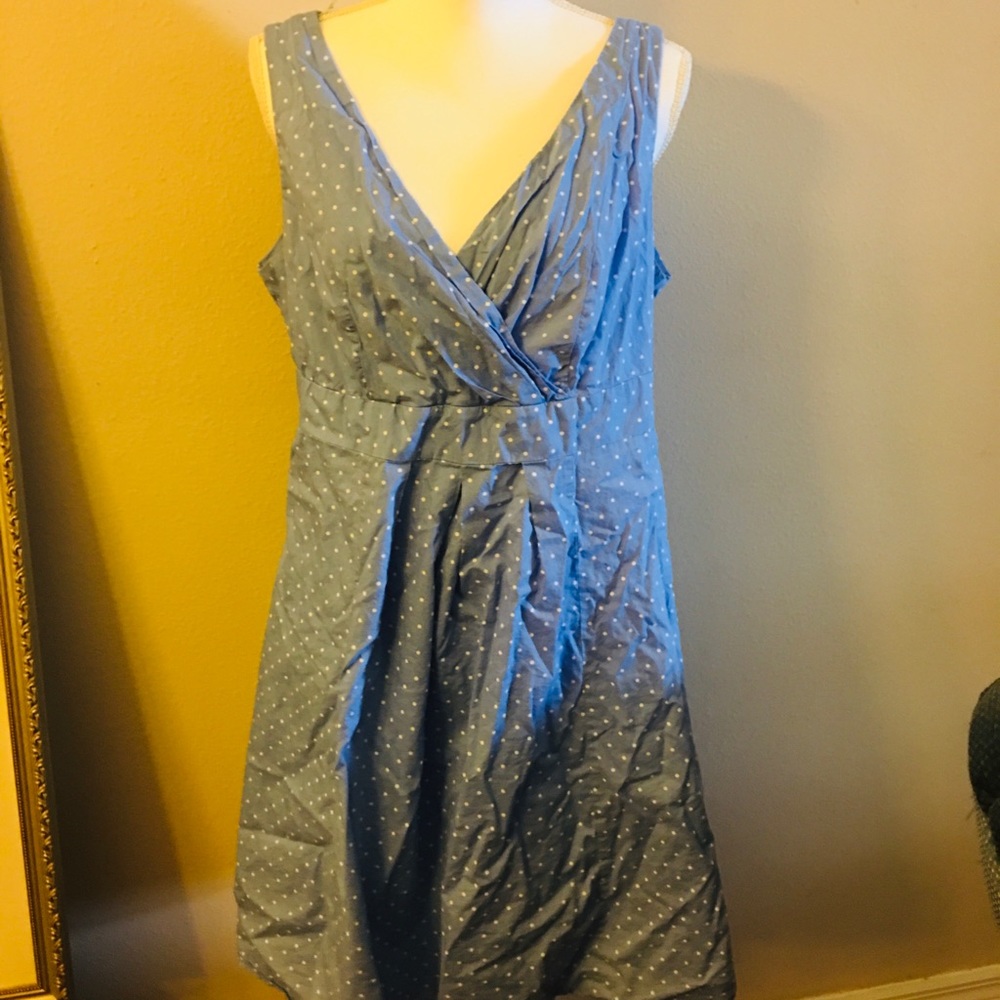 𑁍Land’s End Polka Dot Dress 👗 Gently usedꨄ